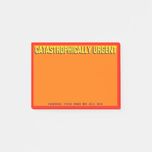 CATASTROPHICALLY AKUT (orangen) Post-it Block
