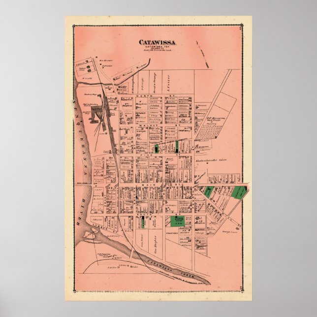 Catawissa 1876 Öl Atlas Poster (Framsidan)