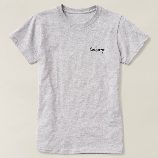 Catberry Enkel Stil T-Shirt (Design framsida)