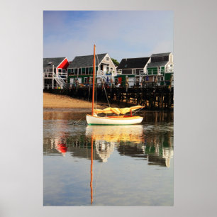 Catboat and water front, Provincetown MORSA, Cape Poster