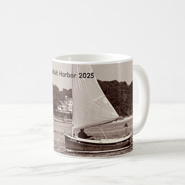 Catboat Summer Sail, Cotuit Harbor 2025 Coffee Mug Kaffemugg (Framsida höger)