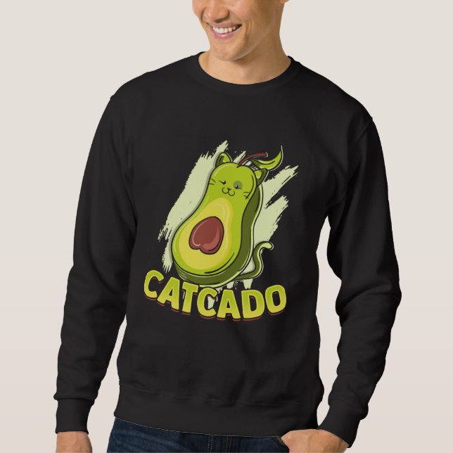 Catcado  Cat Catcado Avocado Lång Ärmad Tröja (Framsida)