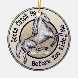 Catch A Horse-prydnad Julgransprydnad Keramik