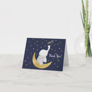 Catch A Star Elephant Baby Shower Tackkort