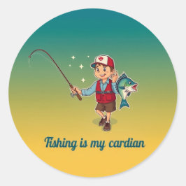 Catch of the Day: Fishing is My Cardian Runt Klistermärke