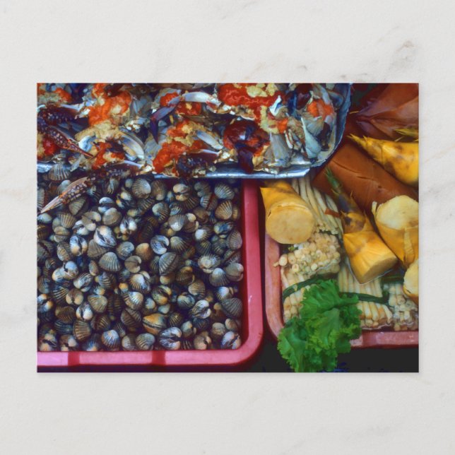 Catch of the Day Seafood Market Taipei, Taiwan Vykort (Framsida)