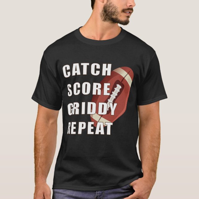 "catch score", amerikansk fotboll t shirt (Framsida)