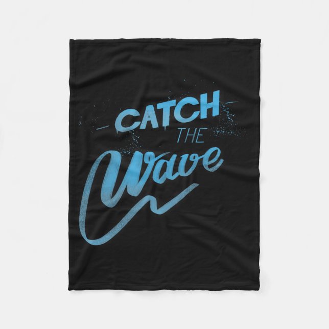 Catch The Wave Surfing Men Women  Fleecefilt (Framsidan)