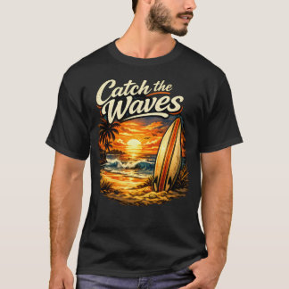 Catch the Waves Sunset Surf Tee