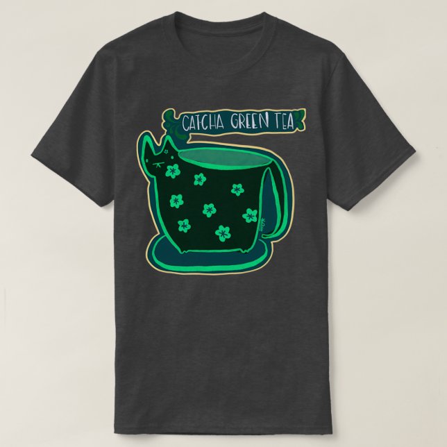 Catcha Grönt Tea T Shirt (Design framsida)