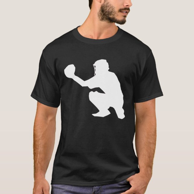 Catcher Baseball T Shirt (Framsida)