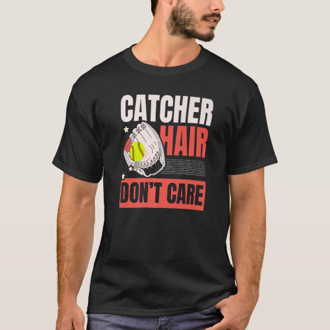 Catcher Hair Skölj inte programspelarsporter T Shirt (Framsida)