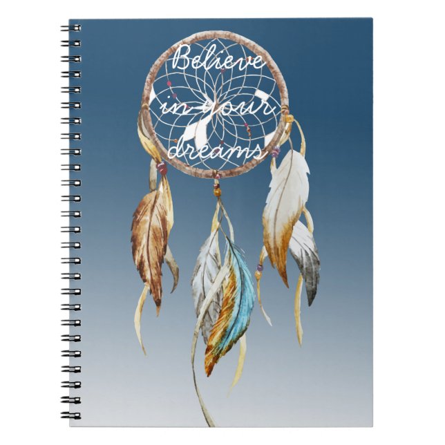 Catcher Navy Blue Ombre Dream Anteckningsbok (Framsidan)