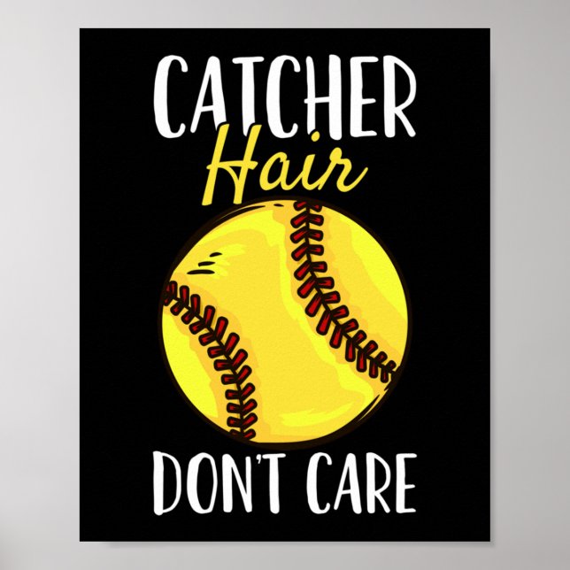 Catcher Softball Player Poster (Framsidan)