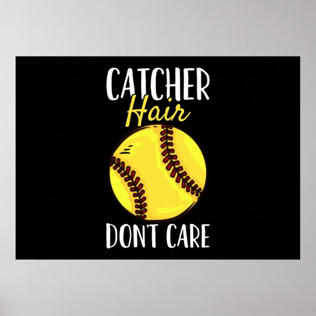 Catcher Softball Player Poster (Framsidan)