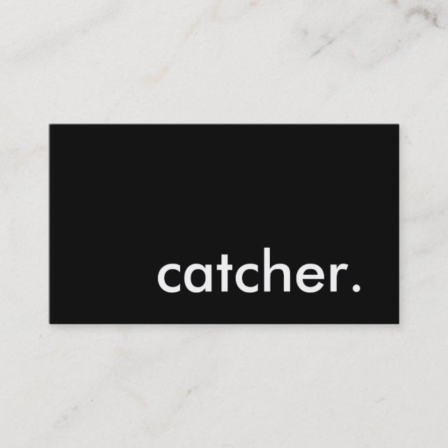 catcher. visitkort (Framsida)