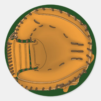 catcher's mitt runt klistermärke