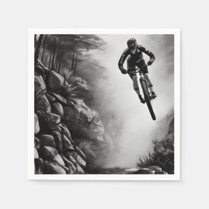 Catching Luft - Mountain Bike Digital Pencil Sketc Pappersservett