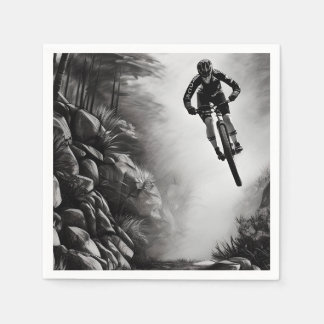 Catching Luft - Mountain Bike Digital Pencil Sketc Pappersservett