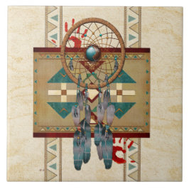 Catching Spirit Native American Kakelplatta