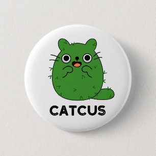 Catcus Funny Cat Cactus Pun Knapp