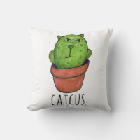 Catcus Pet Cactus Roligt Tecknad Cat Mashup