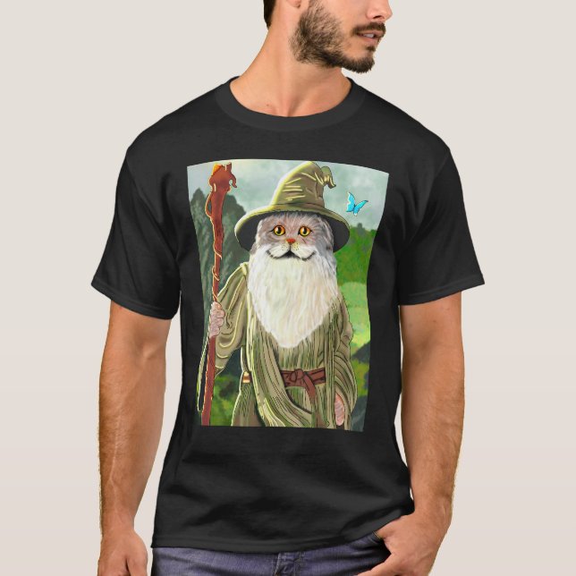 Catdalf Shirt of Mountain Catdalf Cat Lovers Wome T Shirt (Framsida)