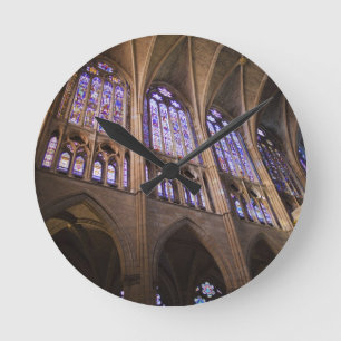 Catedral de Leon, glasfönster av nedfläckad i in Rund Klocka