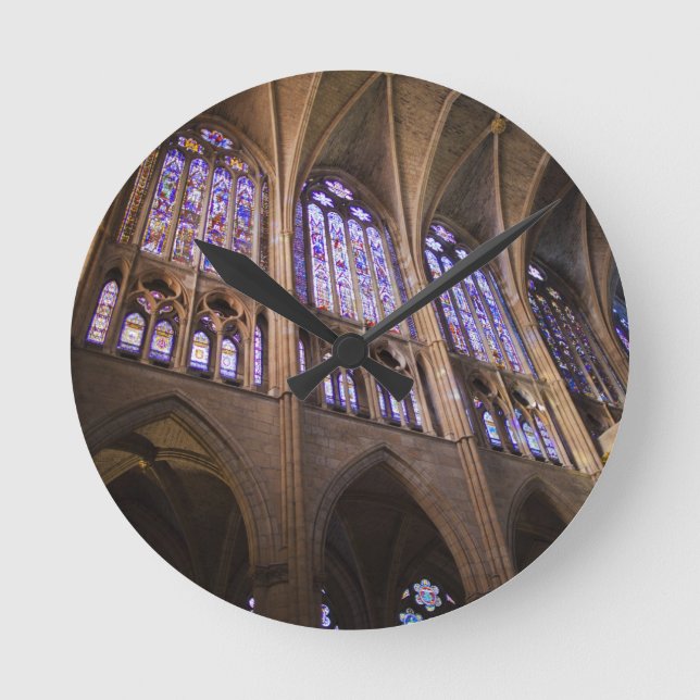 Catedral de Leon, glasfönster av nedfläckad i insi Rund Klocka (Framsida)