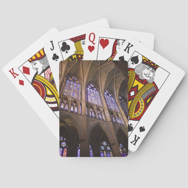 Catedral de Leon, glasfönster av nedfläckad i insi Spelkort (Baksidan)