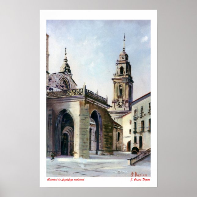 Catedral de Lugo/Lugo katedral Poster (Framsidan)
