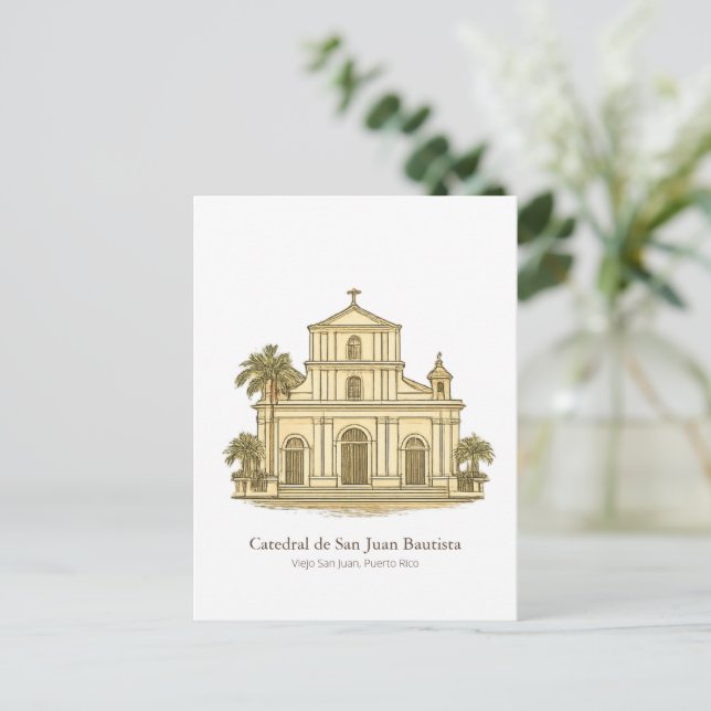 Catedral de San Juan – Gamla San Juan Vykort (Stående Fram)