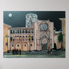 Catedral de Santa María Målning av Alfred Fox Poster