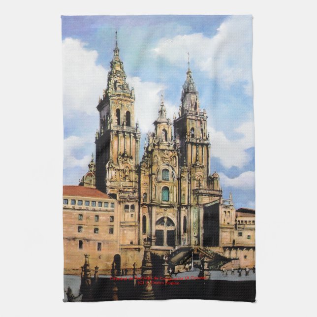 Catedral de Santiago de Compostela (A Coruña) Kökshandduk (Vertikal)