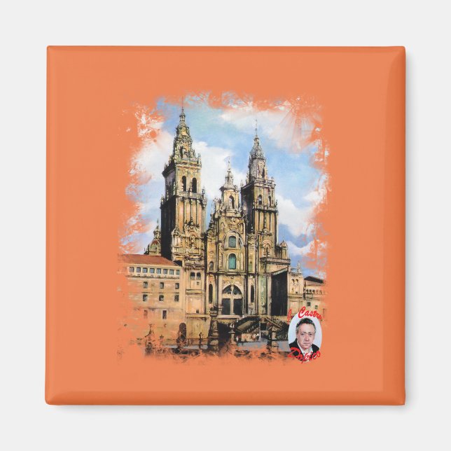 Catedral de Santiago de Compostela (A Coruña) Magnet (Framsidan)