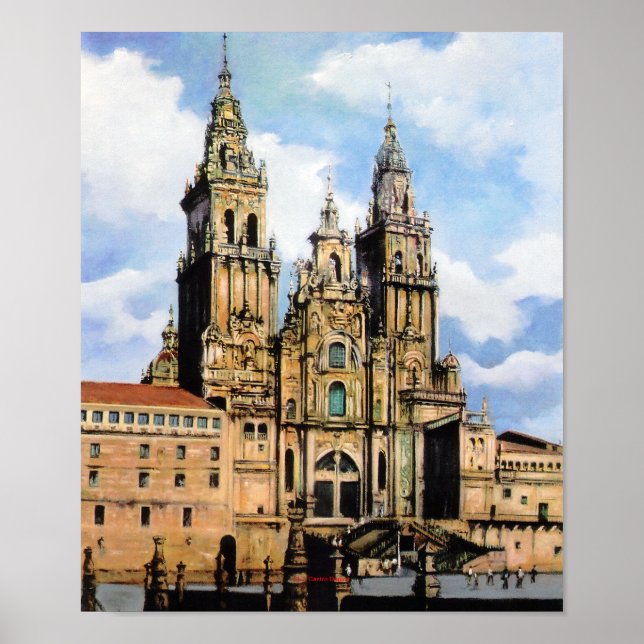 Catedral de Santiago de Compostela (A Coruña) Poster (Framsidan)