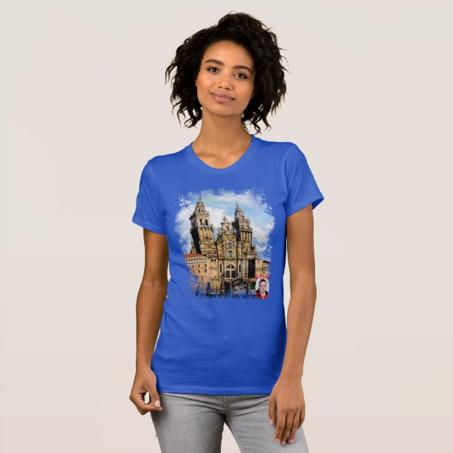 Catedral de Santiago de Compostela T Shirt (Hel framsida)