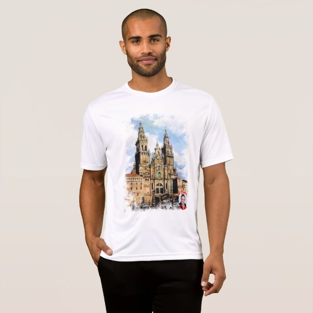 Catedral de Santiago de Compostela T Shirt (Hel framsida)