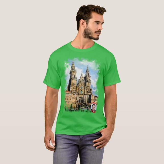 Catedral de Santiago de Compostela T Shirt (Hel framsida)