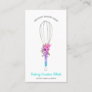 Caterer Whisk logotyp pastry boho Visitkort