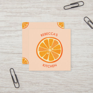 Catering av Citrus Orange Fyrkantigt Visitkort