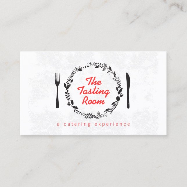 Catering av krans, Chef, Restaurant Visitkort (Framsida)