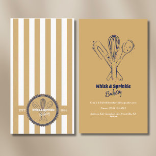 Catering Bakery för marin och Guld Whisk Chef Visitkort