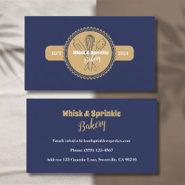 Catering Bakery för marin och Guld Whisk Chef Visitkort