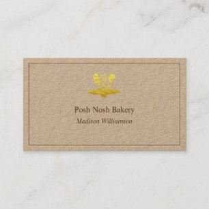 Catering Bakery Pastry Chef Kraft Papper Visitkort