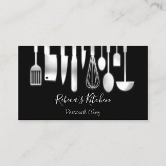 Catering Black Cooking Personal Chef Restaurant Visitkort