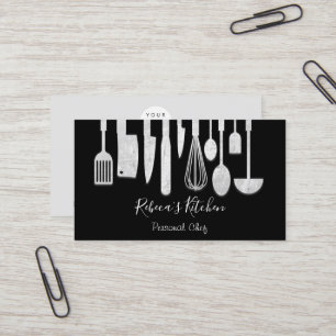 Catering Black Cooking Personal Chef Restaurant Visitkort
