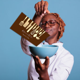 Catering Brown för att koka privat Chef Restaurant Visitkort