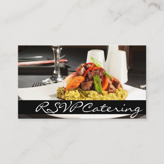 Catering Chef Bröllopsfixaren Food Restaurant Tilläggskort (Framsida)