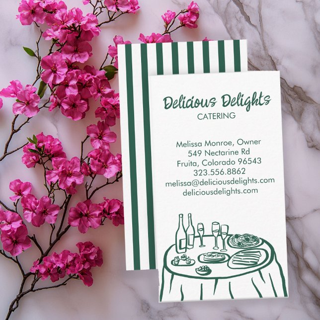 Catering Chef Event Planning Food Prep ANPASSNINGS Visitkort (Catering Chef Event Planning Food Prep CUSTOM Business Card
)